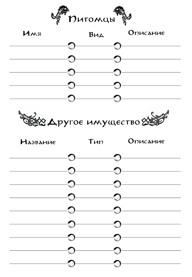 Питомцы и имущество